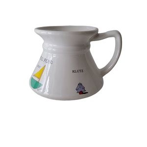 Sandra Boynton Vintage Untippable No Spill Stoneware Travel Mug Nonslip car boat